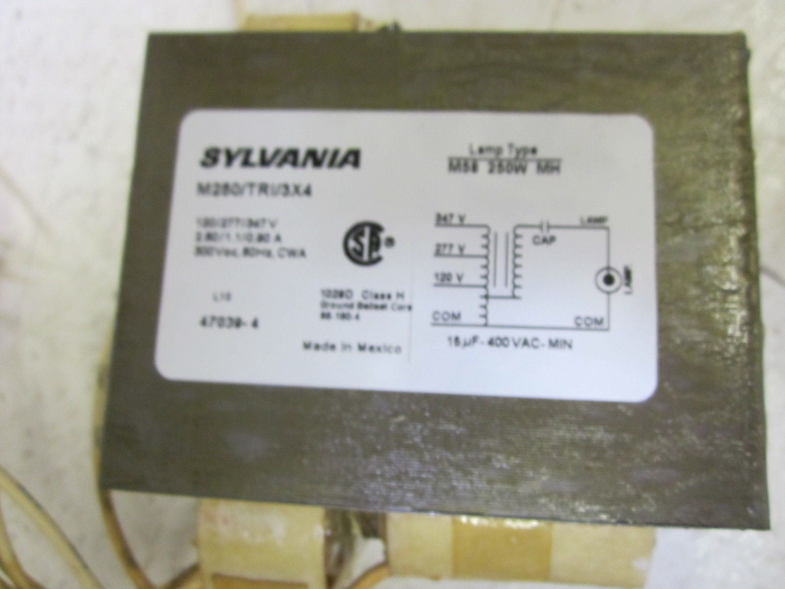 SYLVANIA M250/TRI/3X4 METALARC MAGNETIC BALLAST *NEW IN BOX*