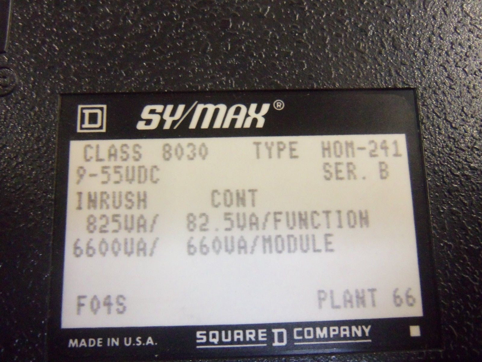 SY/MAX  INPUT MODULE 8030-HOM-241 REBUILT *USED*