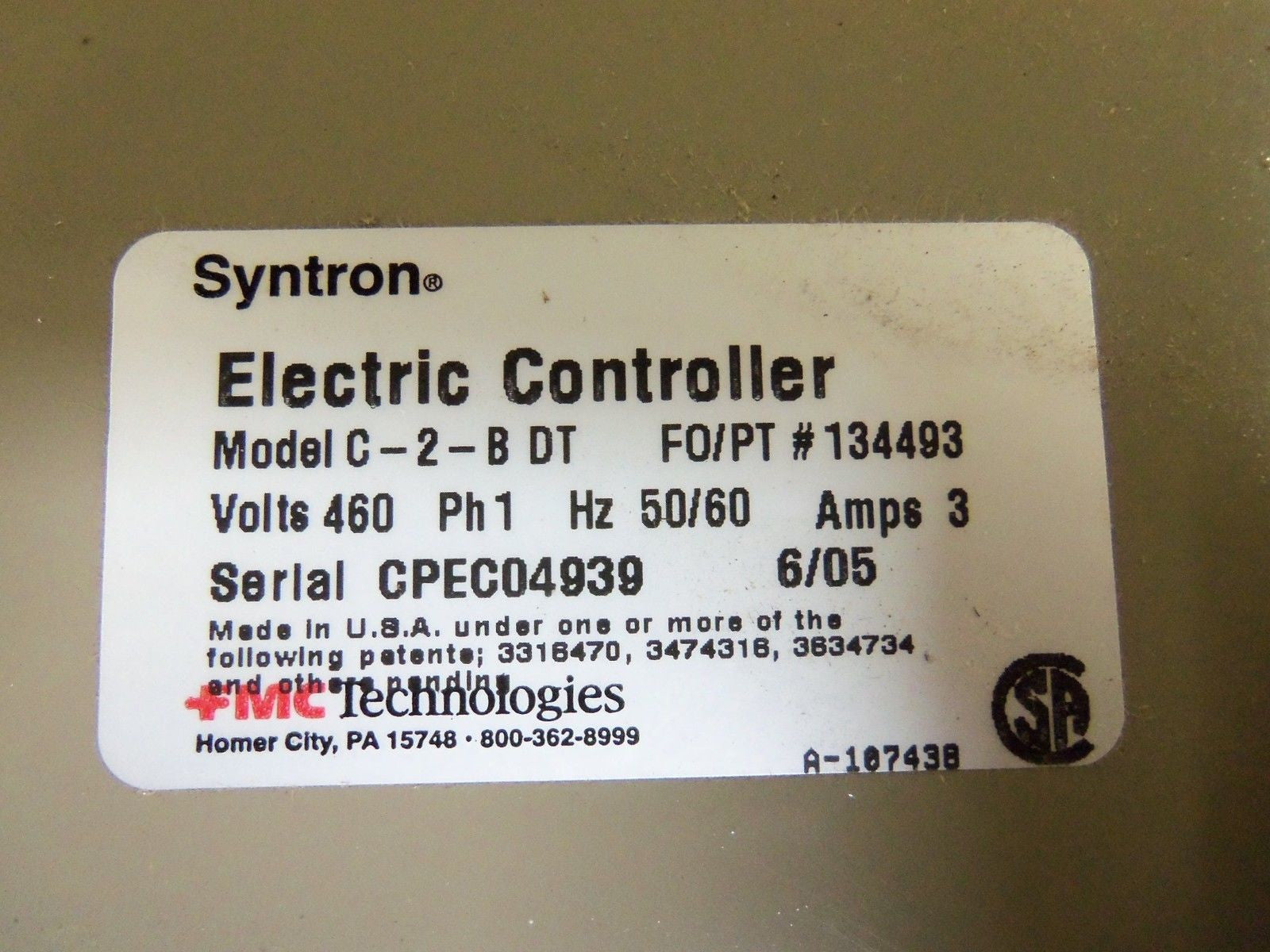 SYNTRON C-2-BDT CONTROLLER *NEW IN BOX*