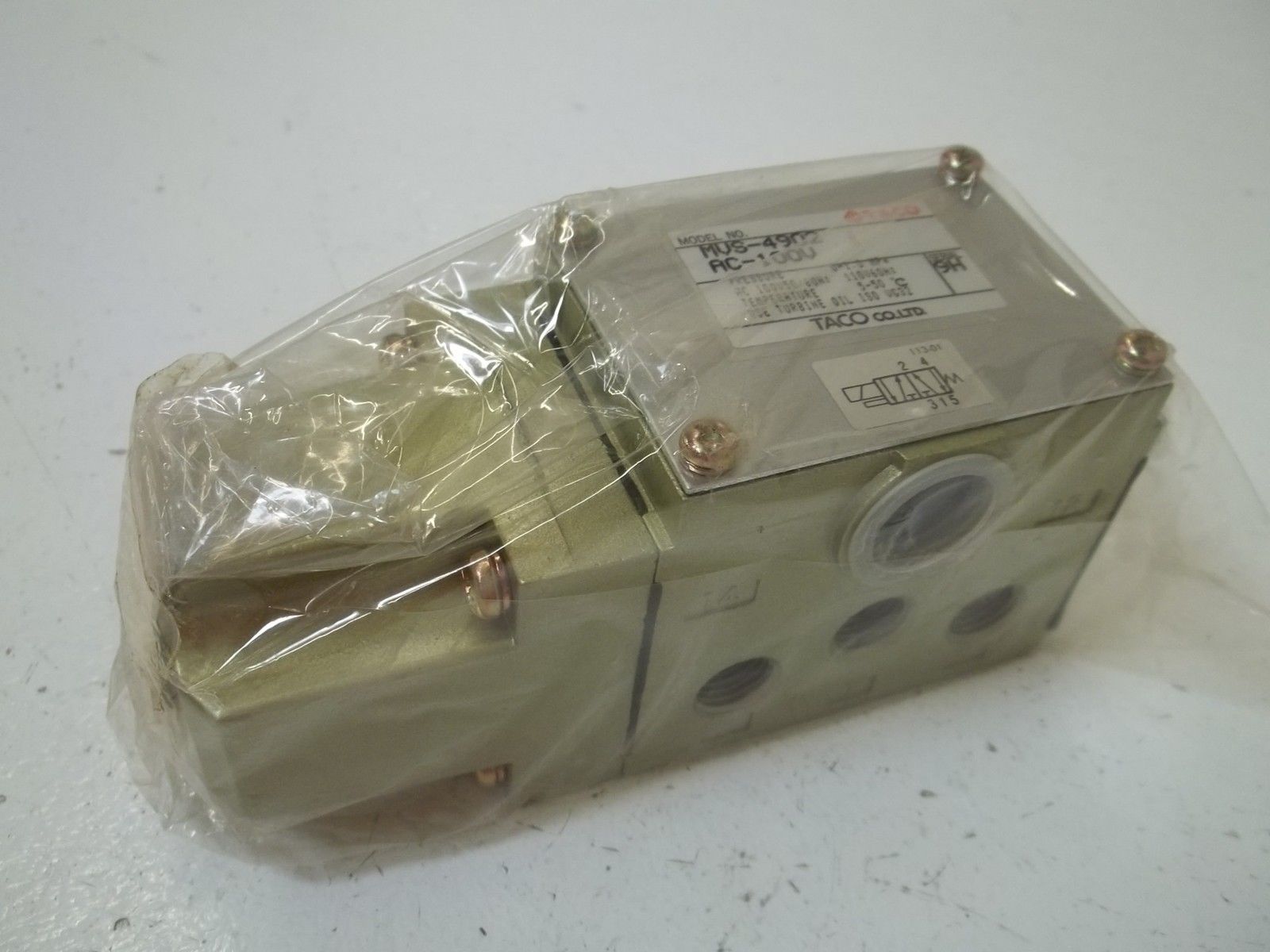 TACO MVS-4902 AC-100V SOLENOID VALVE *NEW IN BOX*