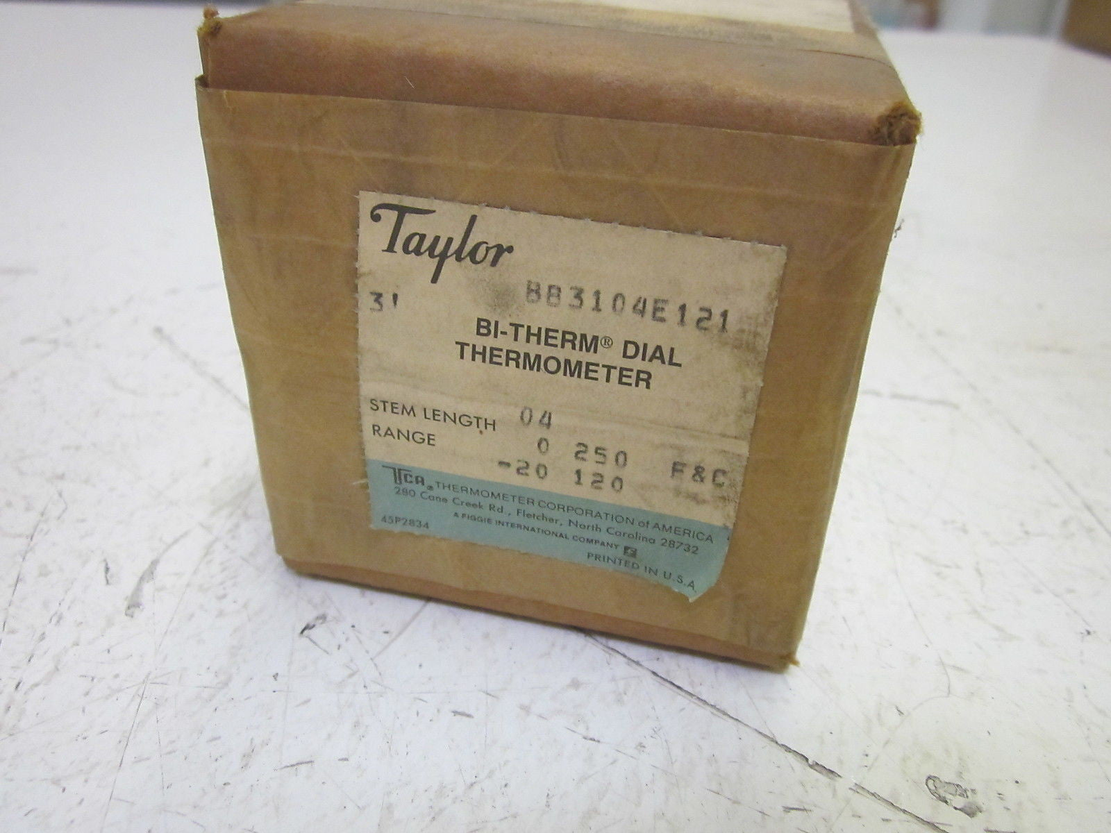 TAYLOR BB3104E121 BI-THERM THERMOMETER 3" *NEW IN BOX*