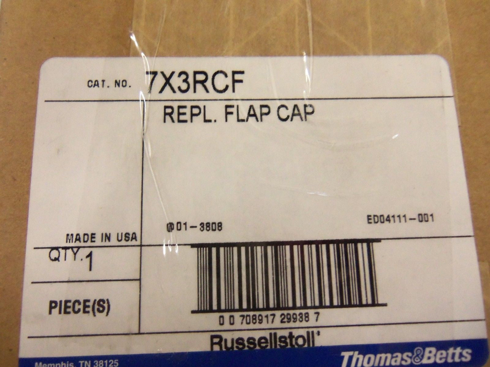 THOMAS & BETTS RUSSELLSTOLL 7X3RCF REPLACEMENT FLAP CAP *NEW IN BOX*