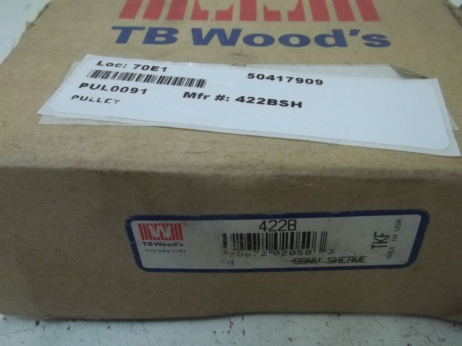 TB WOODS 422B PULLEY *NEW IN BOX*