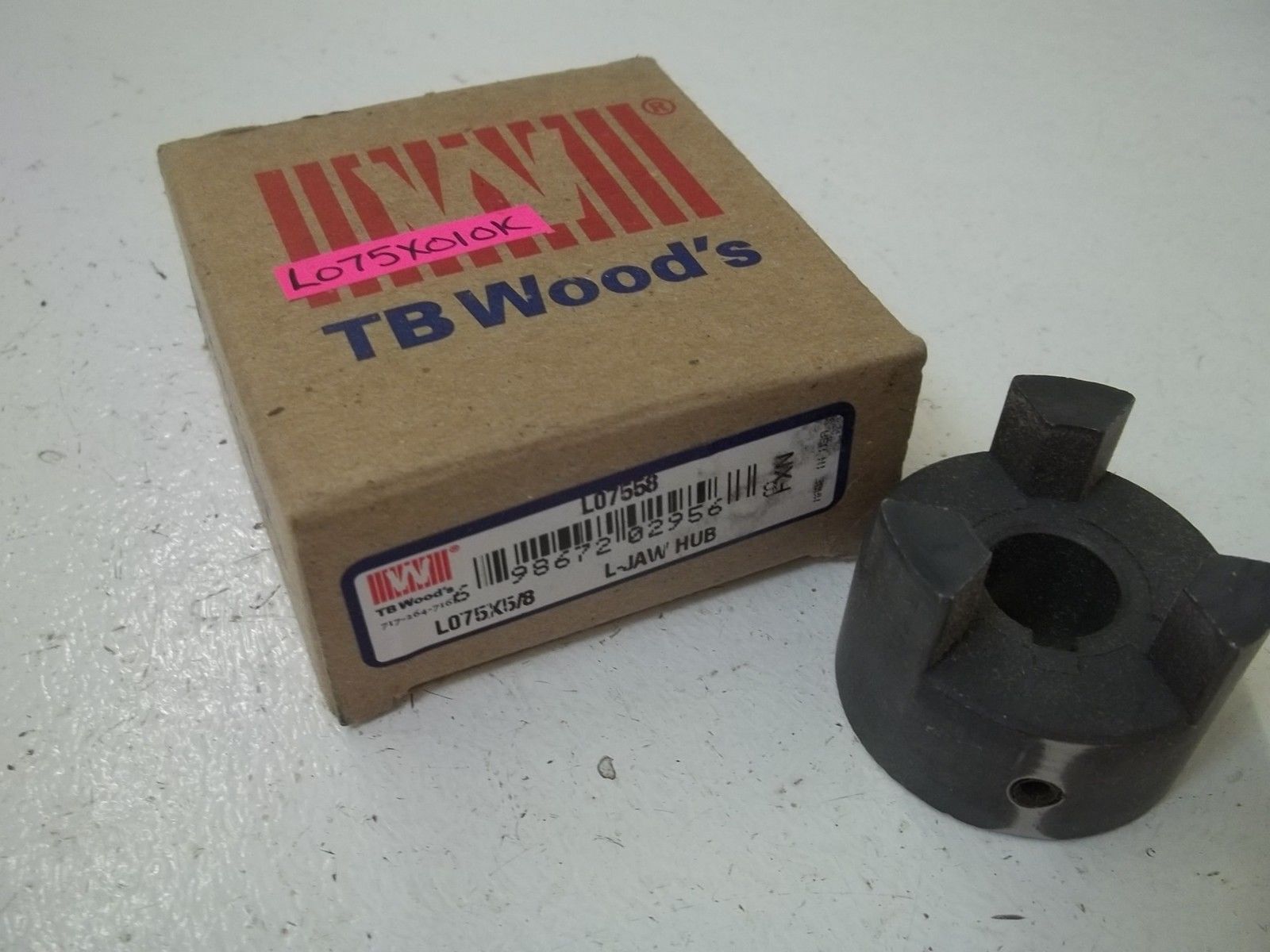 TBWOODS L07558 L-JAW HUB 5/8" *NEW IN BOX*