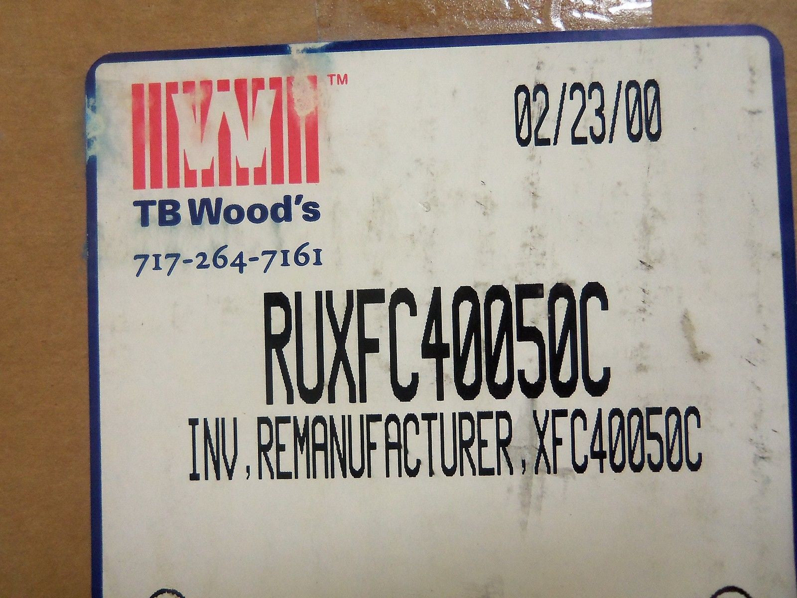 TB WOODS RUXFC40050C RE MANUFACTURED *USED*