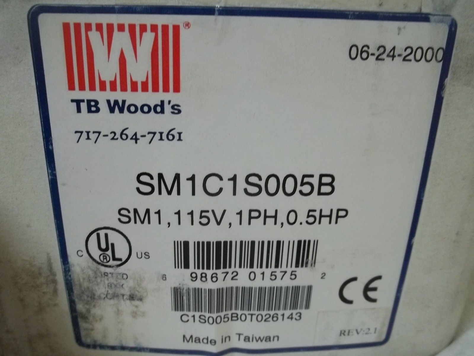 TBWOODS SM1C1S005B AC INVERTER *NEW IN BOX*