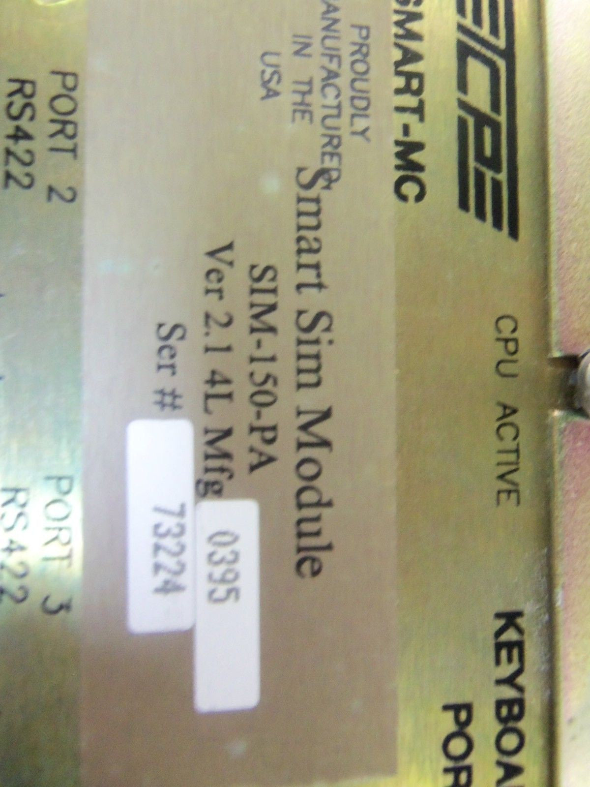 TOTAL CONTROL PRODUCTS SIM-150-PA SMART SIM MODULE *USED*