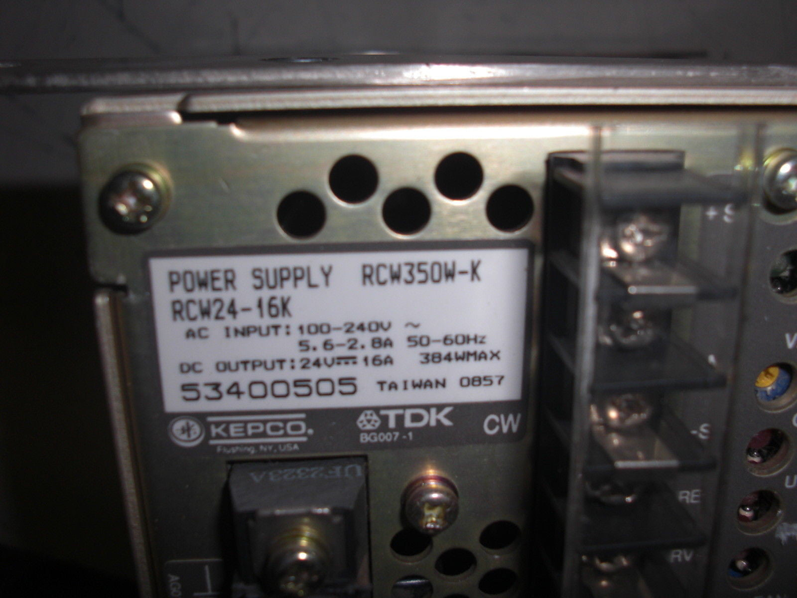 KEPCO TDK RCW350W-K RCW24-16K POWER SUPPLY *USED*