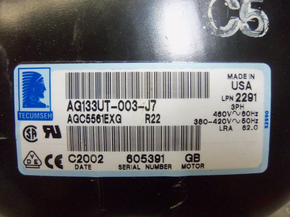 TECHUMSEH AG133UT-003-J7 COMPRESSOR *NEW IN BOX*