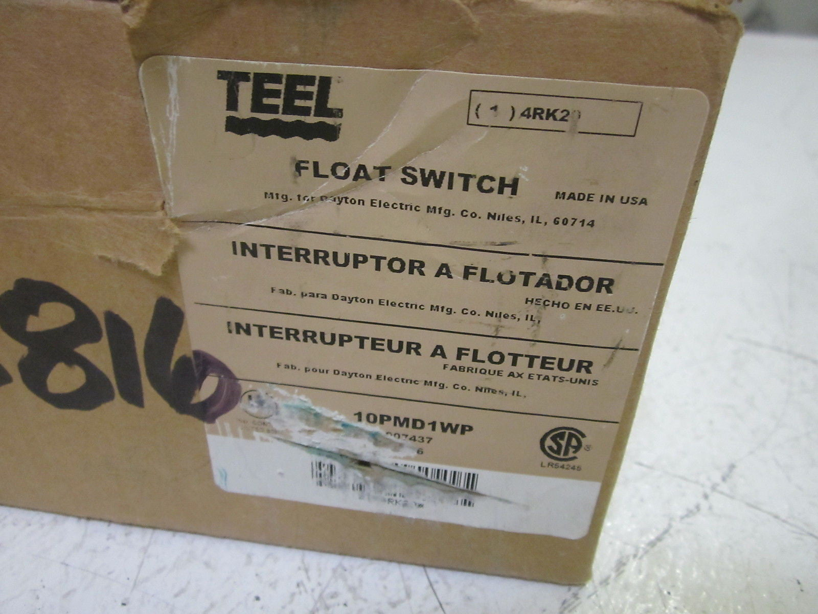 TEEL 4RK29 FLOAT SWITCH 115V *NEW IN BOX*