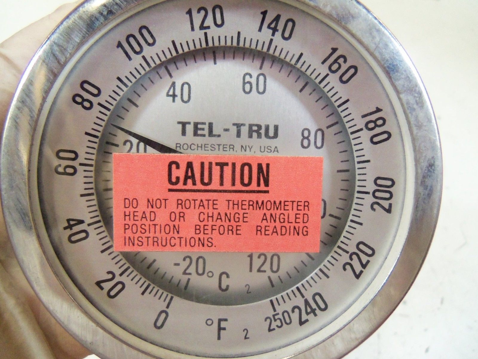 TEL-TRU 0-250 F THERMOMETER *USED*