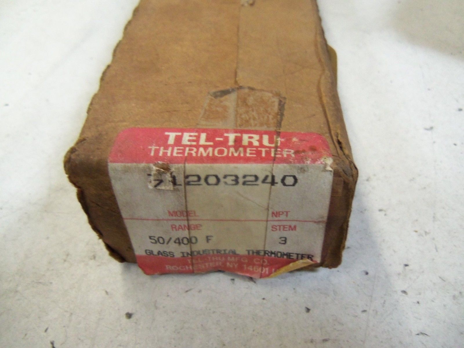 TEL-TRU THERMOMETER 3" 50-400 DEGREE F *USED*