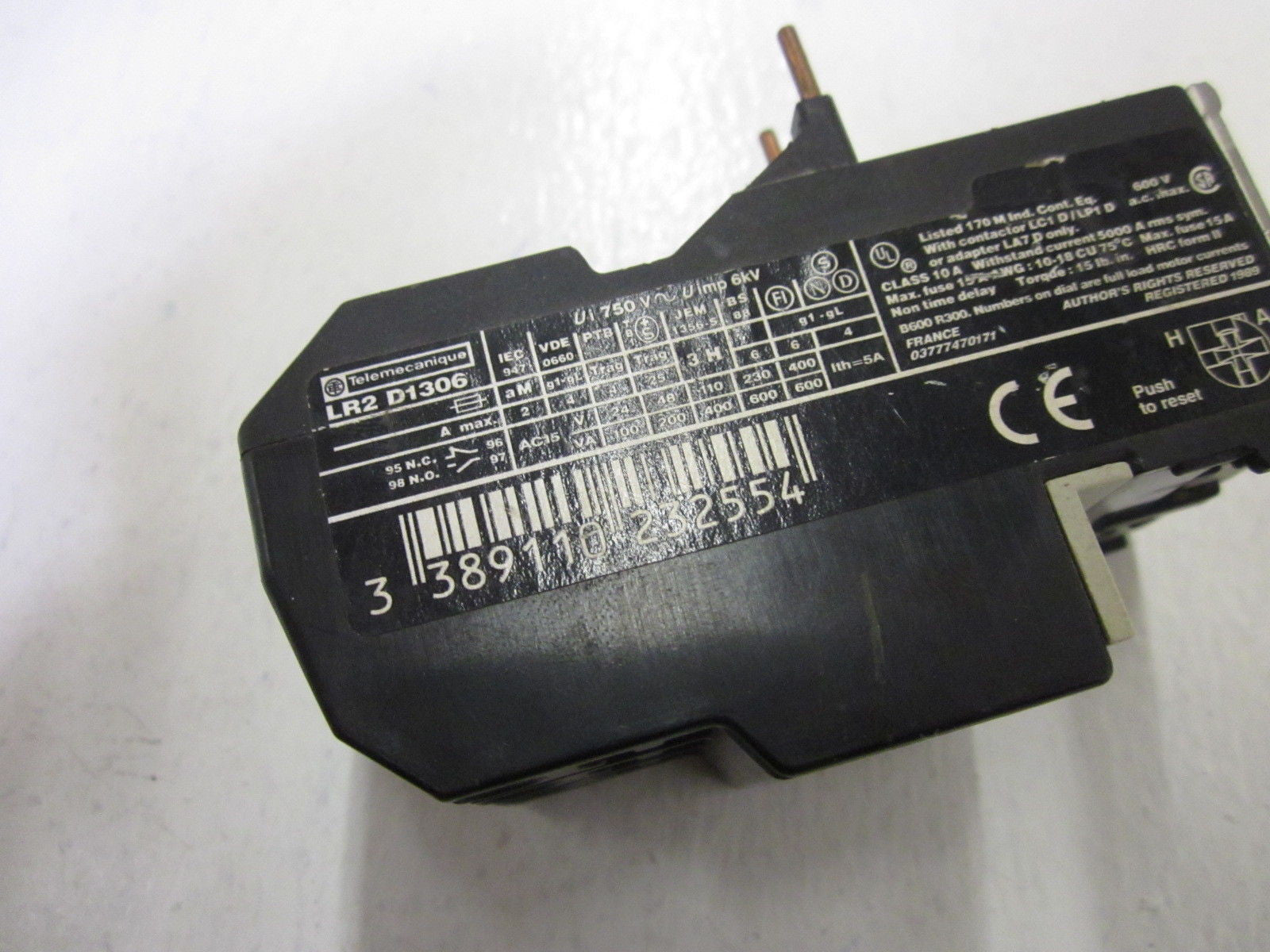 TELELMECANIQUE LR2 D1306 *USED*