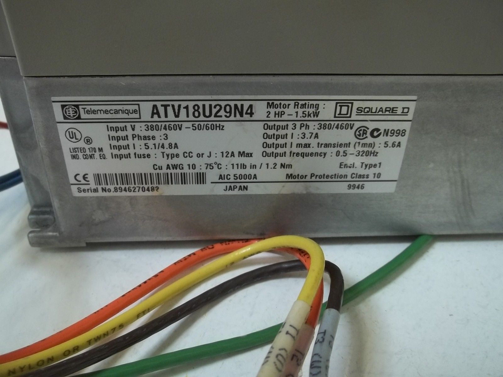 TELEMECANIQUE ATV18U29N4 *USED*