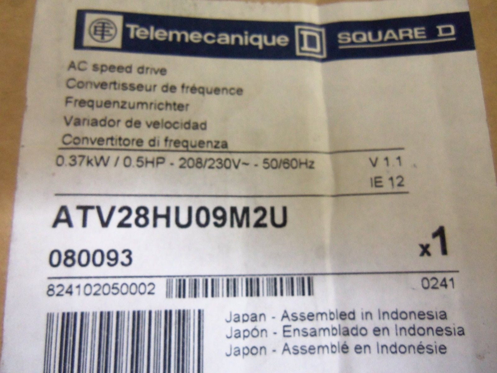 TELEMECANIQUE ATV28HU09M2U DRIVE *USED*