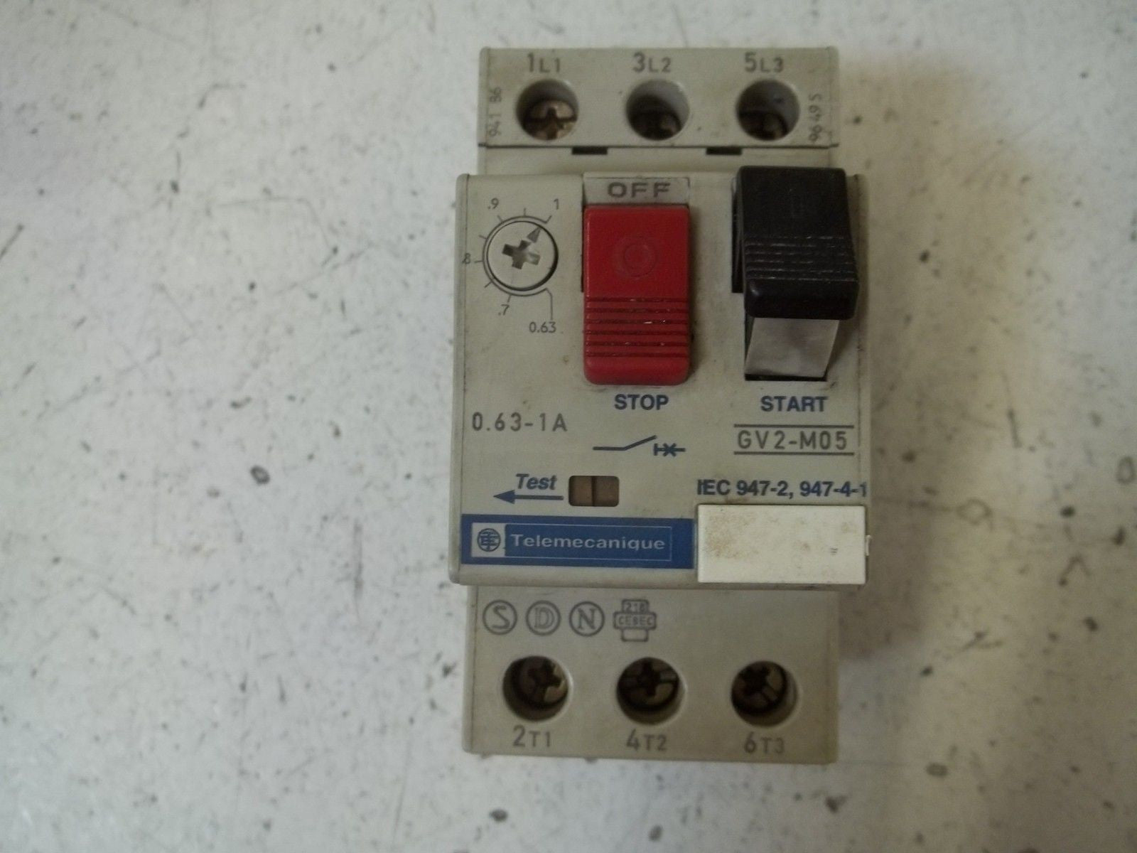 TELEMECANIQUE GV2-M05 MANUEL MOTOR STARTER 0.63-1A *USED*