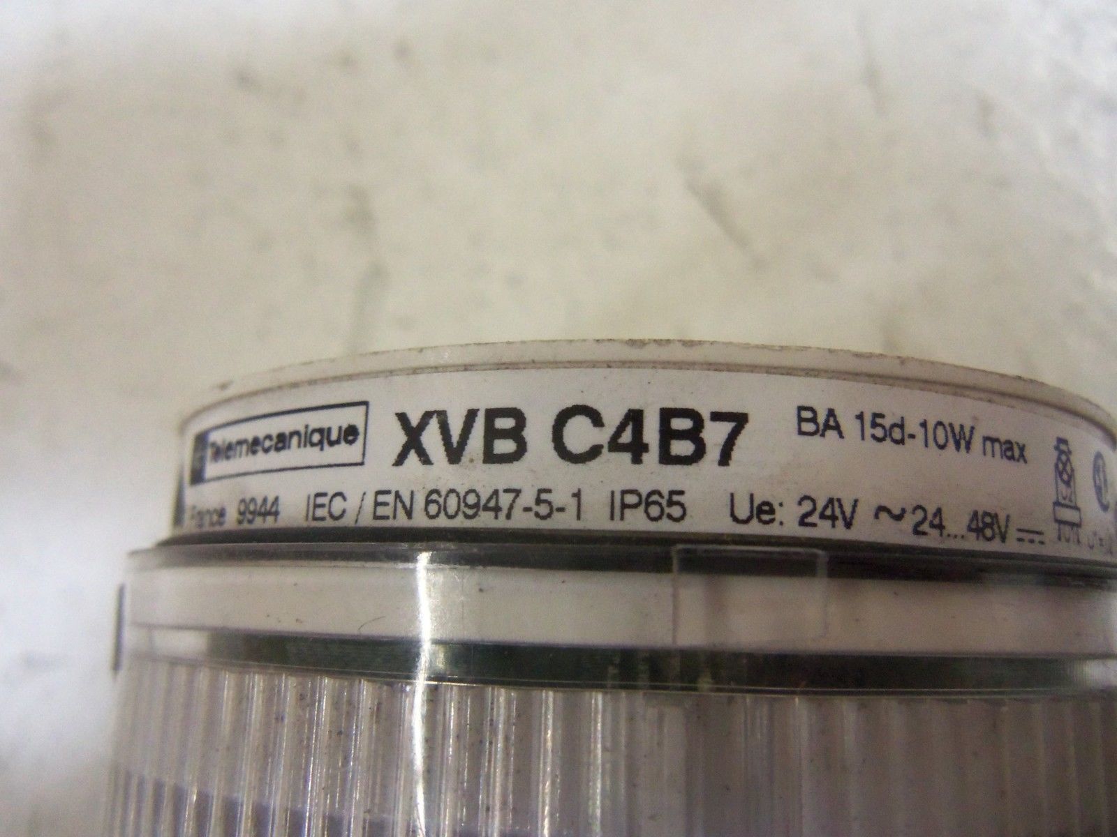 TELEMECANIQUE XVBC4B7 BLANK INDICATING LENS *USED*