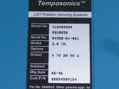 MTS TEMPOSONICS 310300000-RBU0030 POSITION SENSING SYSTEM 4-20MA *NEW NO BOX*