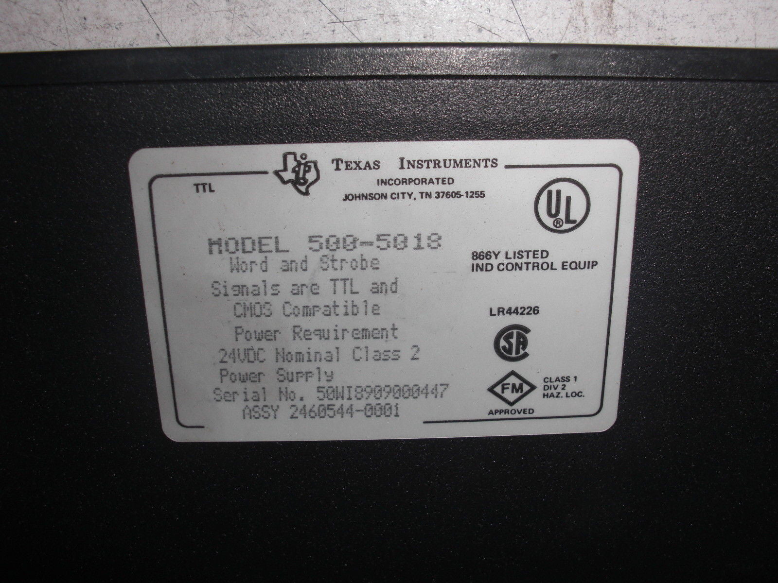TEXAS INSTRUMENTS 500-5018 INPUT MODULE *USED*