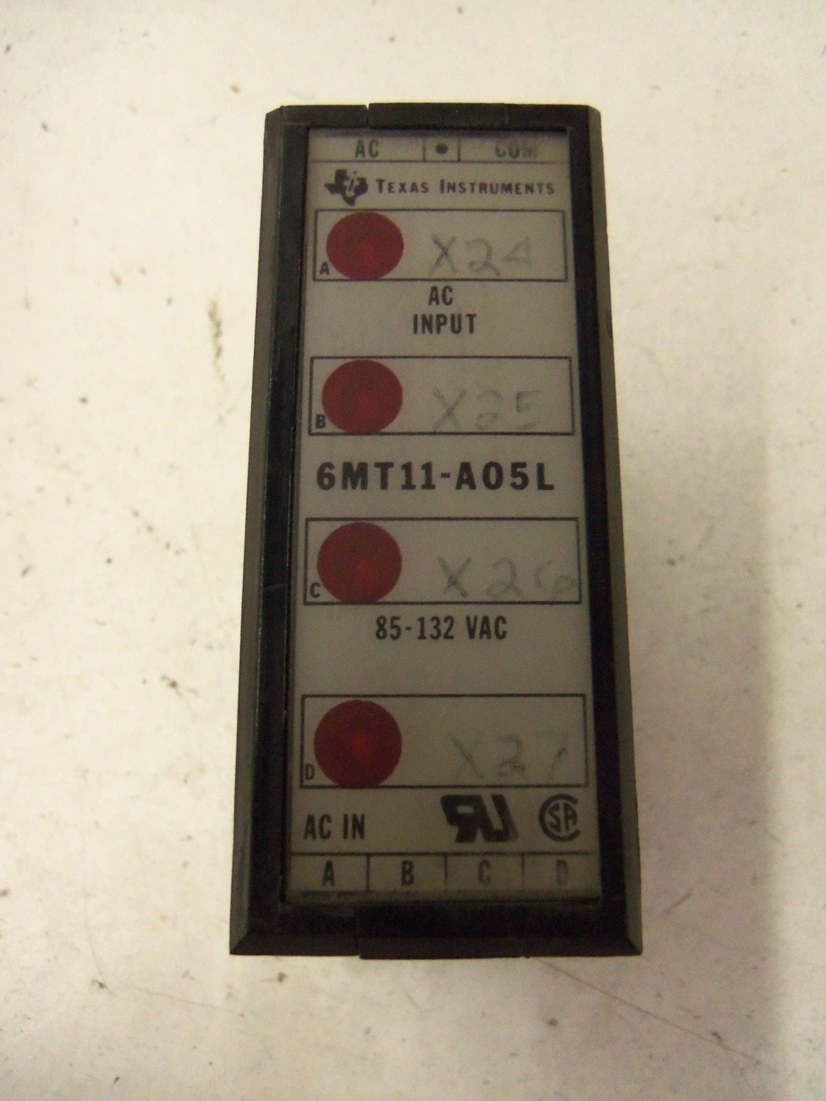 TEXAS INSTRUMENTS 6MT11-A05L INPUT MODULE *USED*