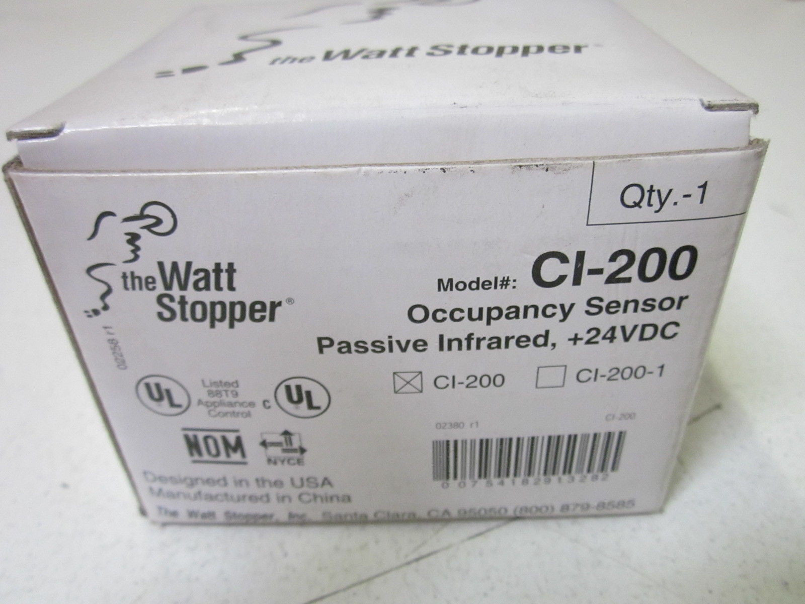 THE WATTS STOPPER CI-200 OCCUPANCY SENSOR  PASSIVE INFARED *NEW IN BOX*