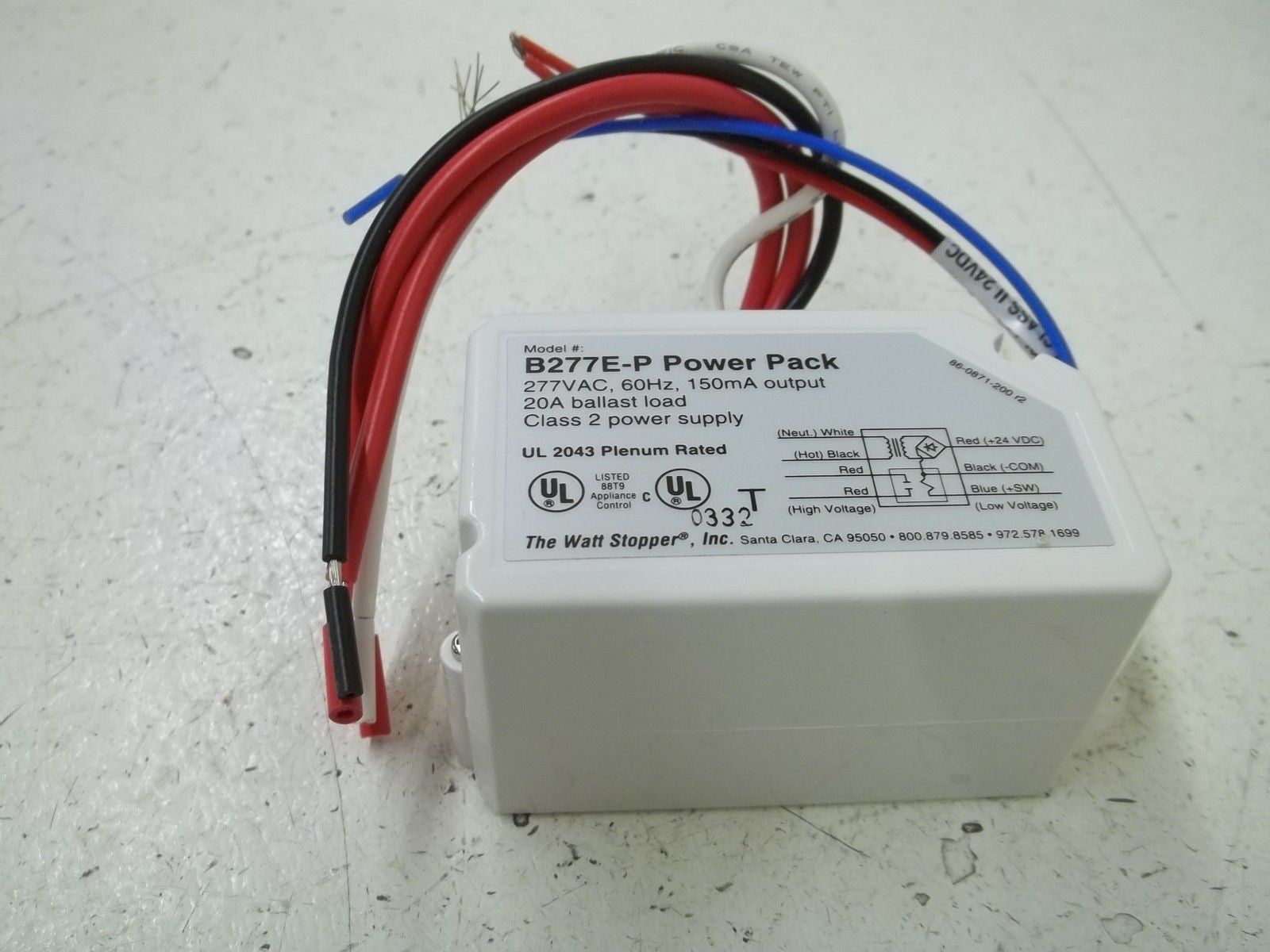 THE WATT STOPPER B277E-P POWER PACK 277VAC *NEW IN BOX
