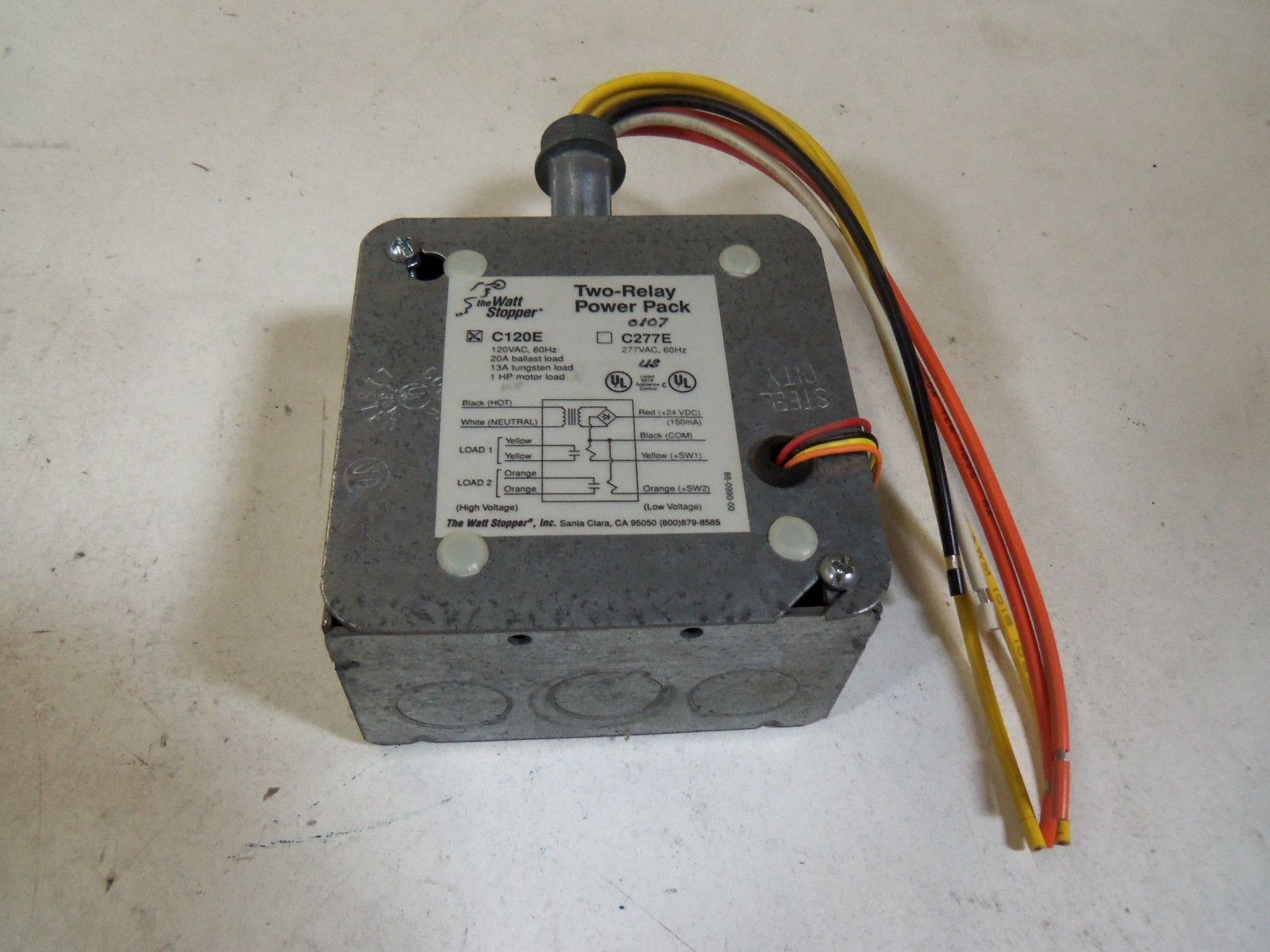 THE WATT STOPPER TWO-RELAY POWER PACK C120E *NEW NO BOX*