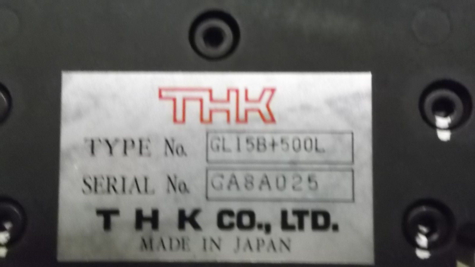 THK GL15B+500L-C-NR ACTUATOR RAIL *NEW IN BOX*