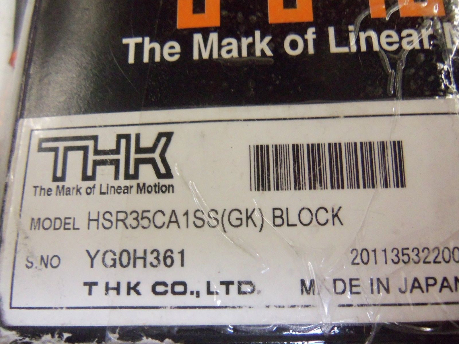 THK HSR35CA1SS *NEW IN BOX*