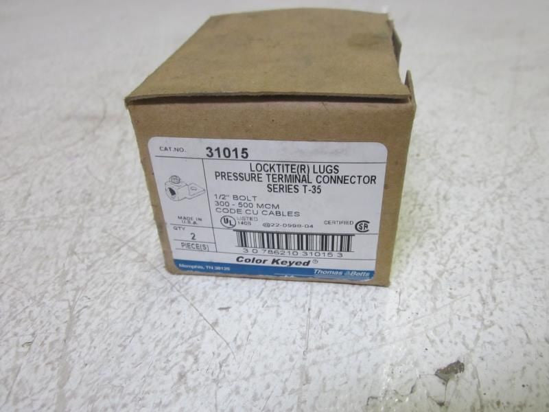 THOMAS & BETTS 31015 LOCKTITE LUGS *NEW IN BOX*