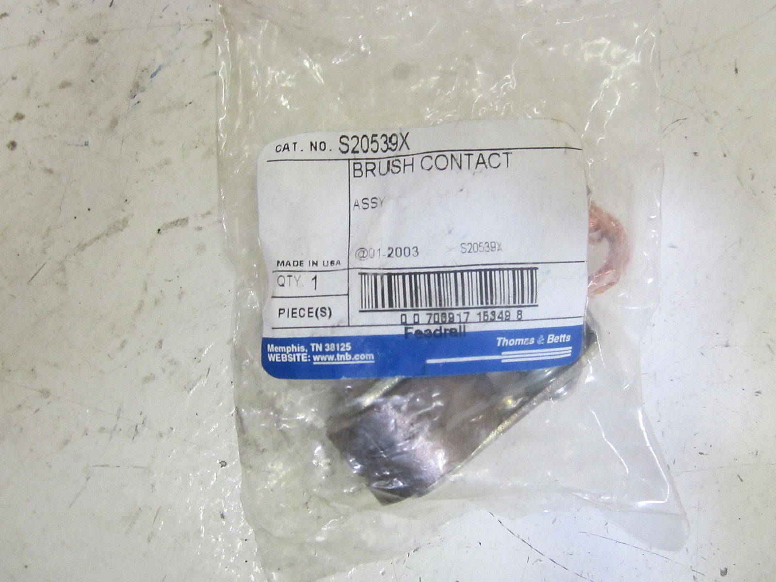THOMAS & BETTS S20539X BRUSH CONTACT *NEW IN A FACTORY BAG*