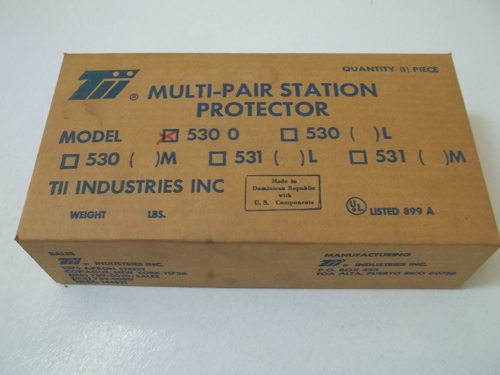 TII INDUSTRIES INC. 530 0 *NEW IN BOX*