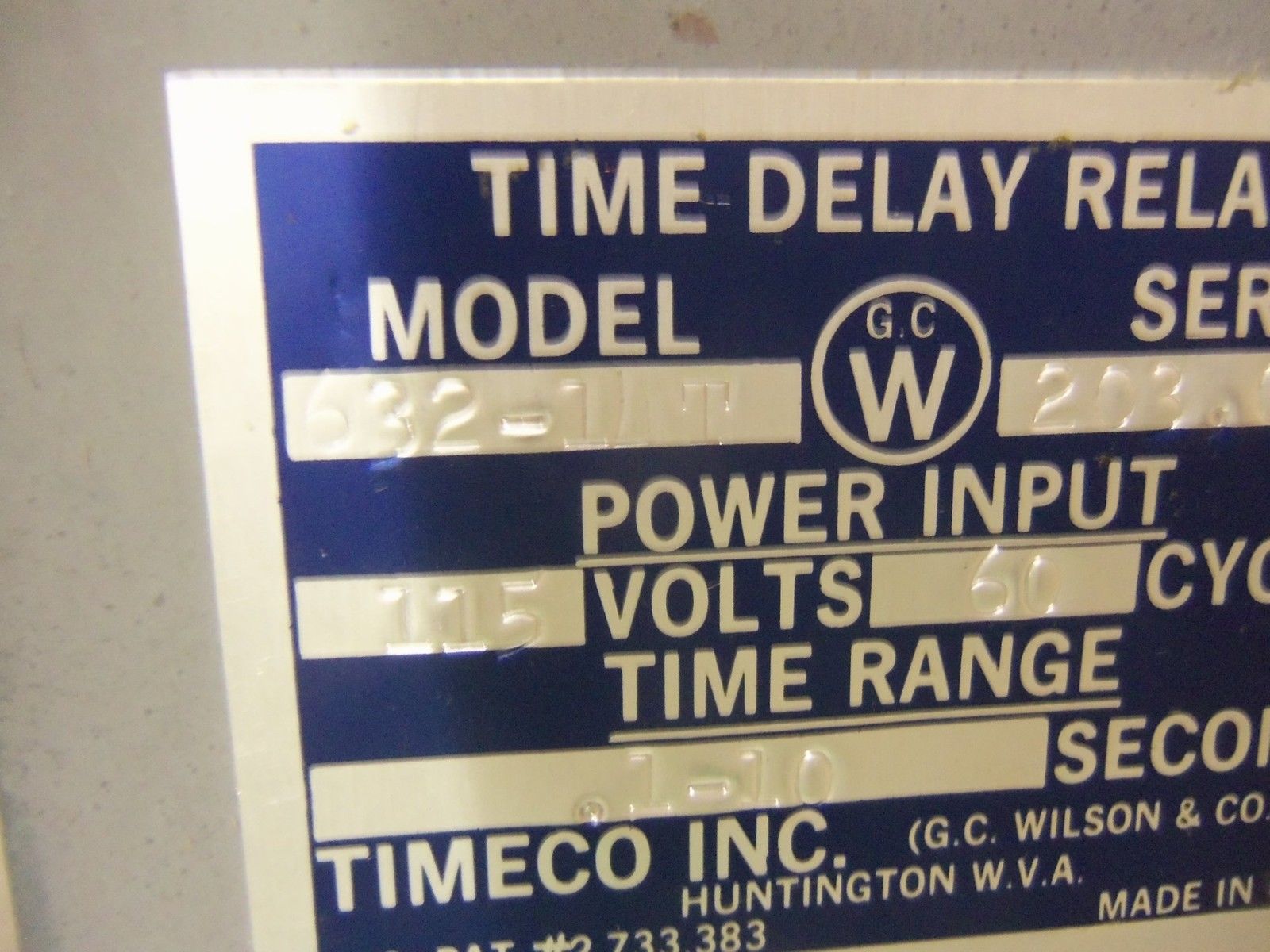 TIME CO. 632-14T *USED*