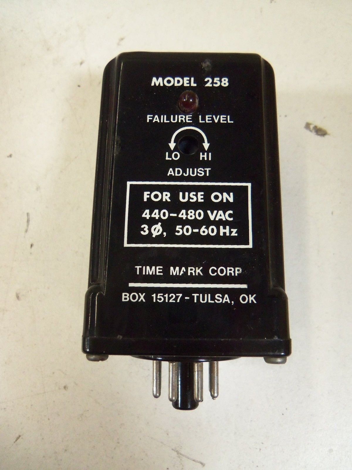 TIME MARK MODEL 258 3 PHASE POWER MONITOR *USED*