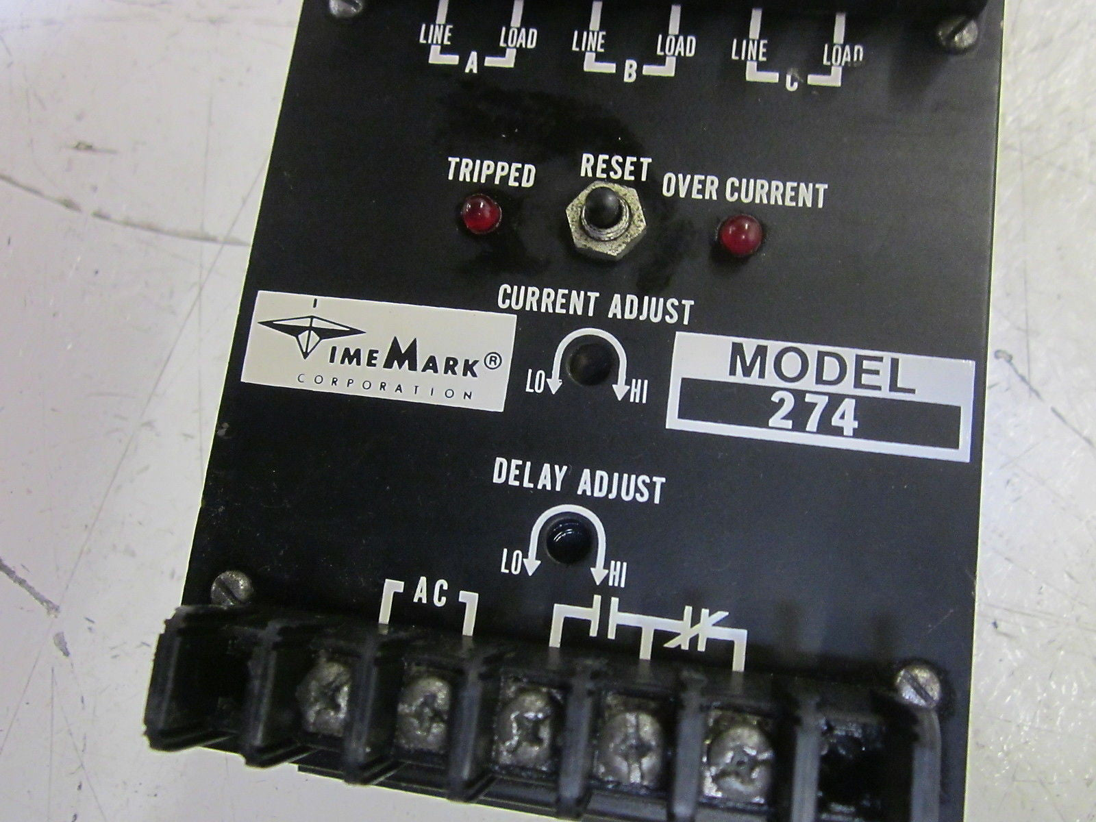 TIMEMARK CORP. 274  INDUSTRIAL CONTROL 30 CURRENT MONITOR 120V *USED*