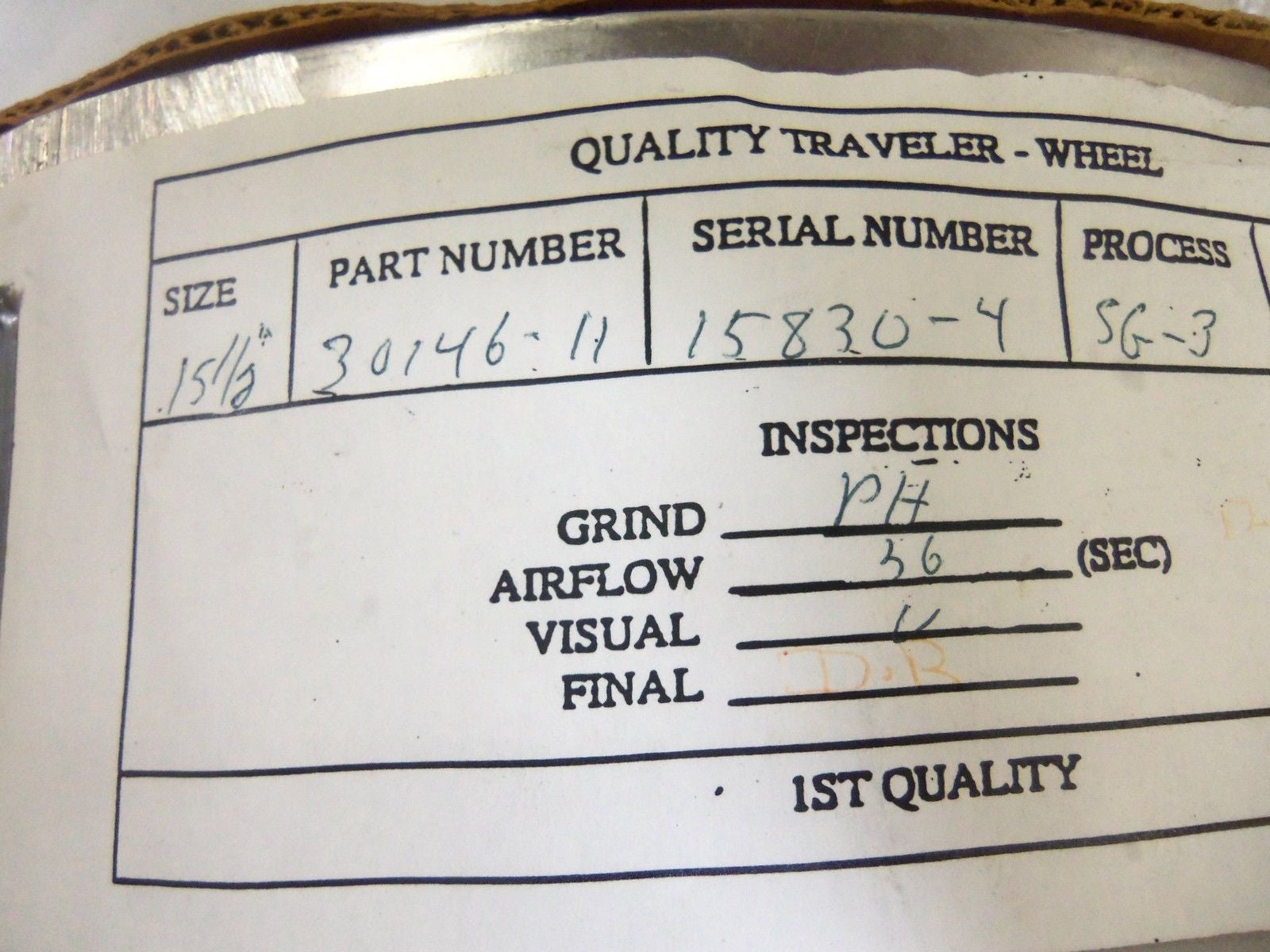 TITANIUM HONEYCOMBE DESICCANT WHEEL 30146-11 *USED*