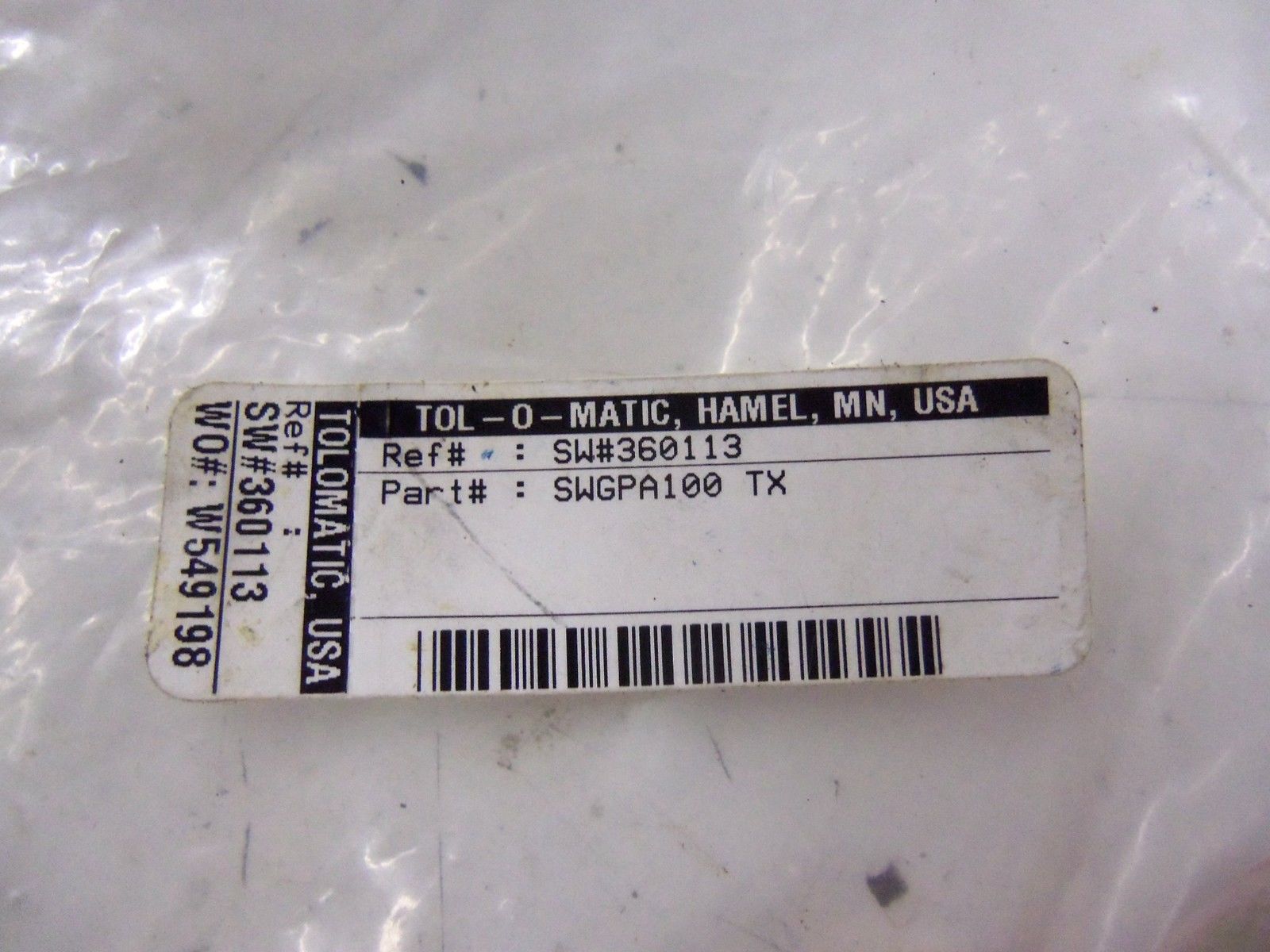 TOL-O-MATIC SWGPA100 TX *USED*