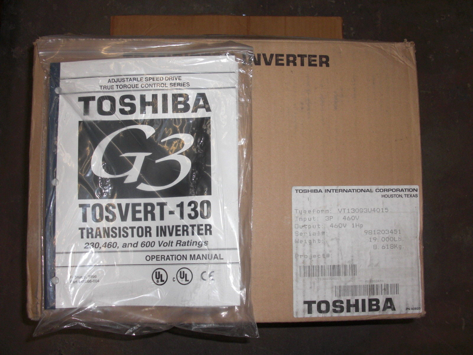 TOSHIBA VT130G3U4015 *NEW IN THE BOX*