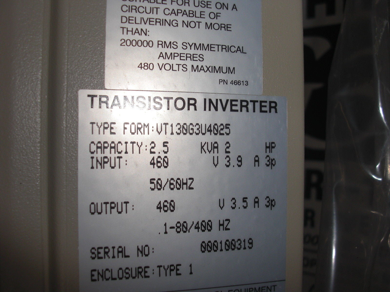 TOSHIBA VT130G3U4025 TRANSISTOR INVERTER *NEW NO BOX*