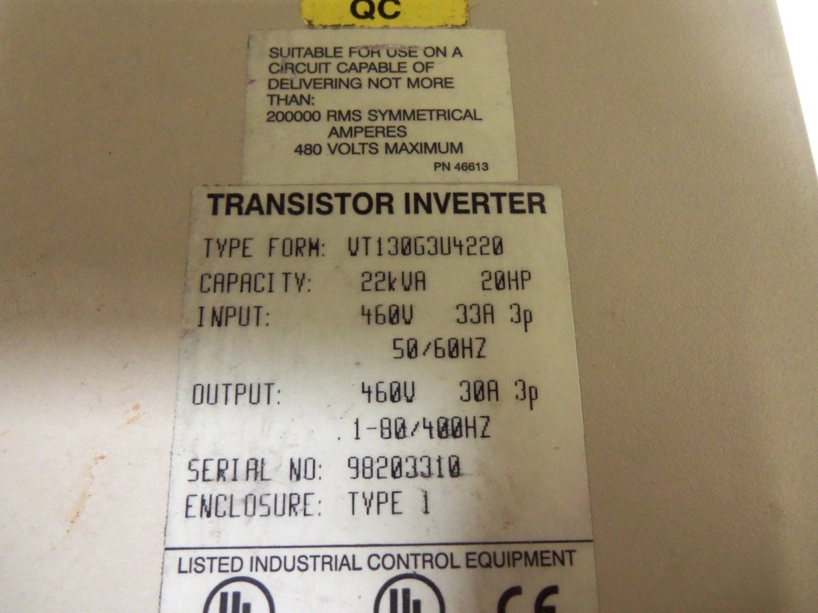 TOSHIBA VT130G3U4220 DRIVE *USED*