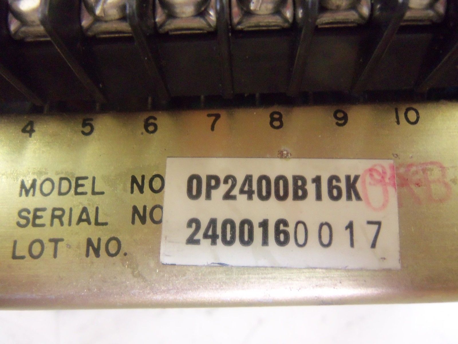TOTAL CONTROL PRODUCTS 0P2400B16K OPERATOR INTERFACE SMART DISPLAY *USED*