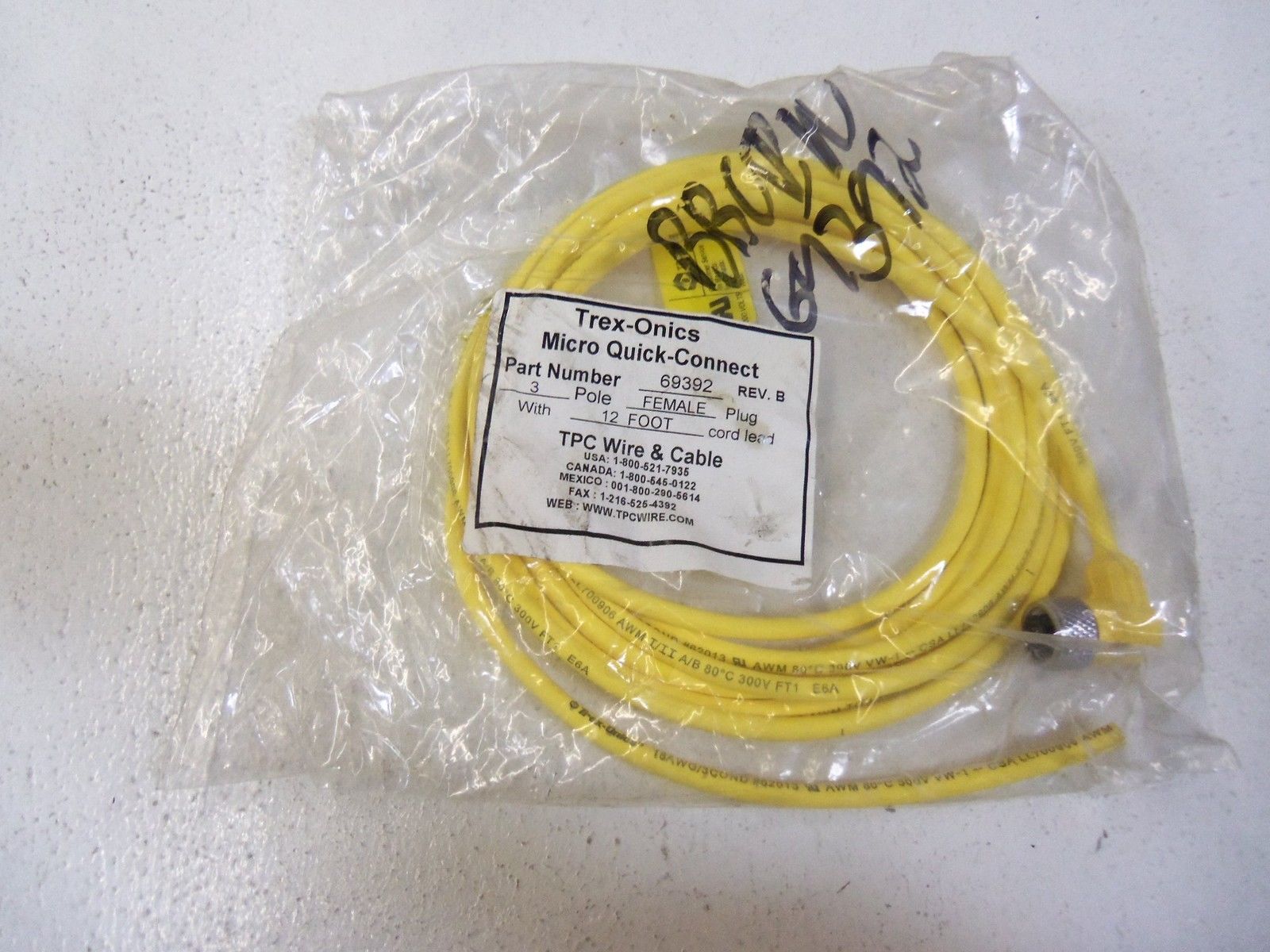 TPC WIRE & CABLE 69392 * NEW IN BAG *