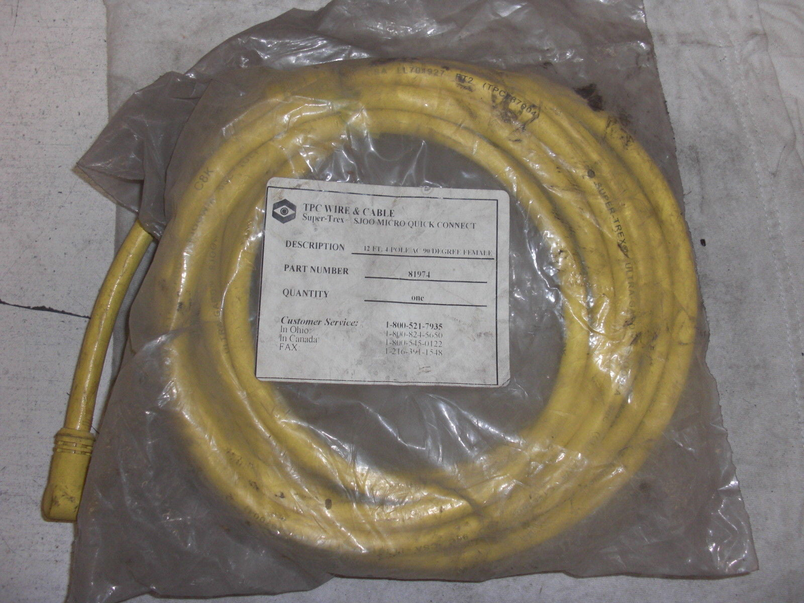 T.P.C. WIRE & CABLE 81974 *USED*