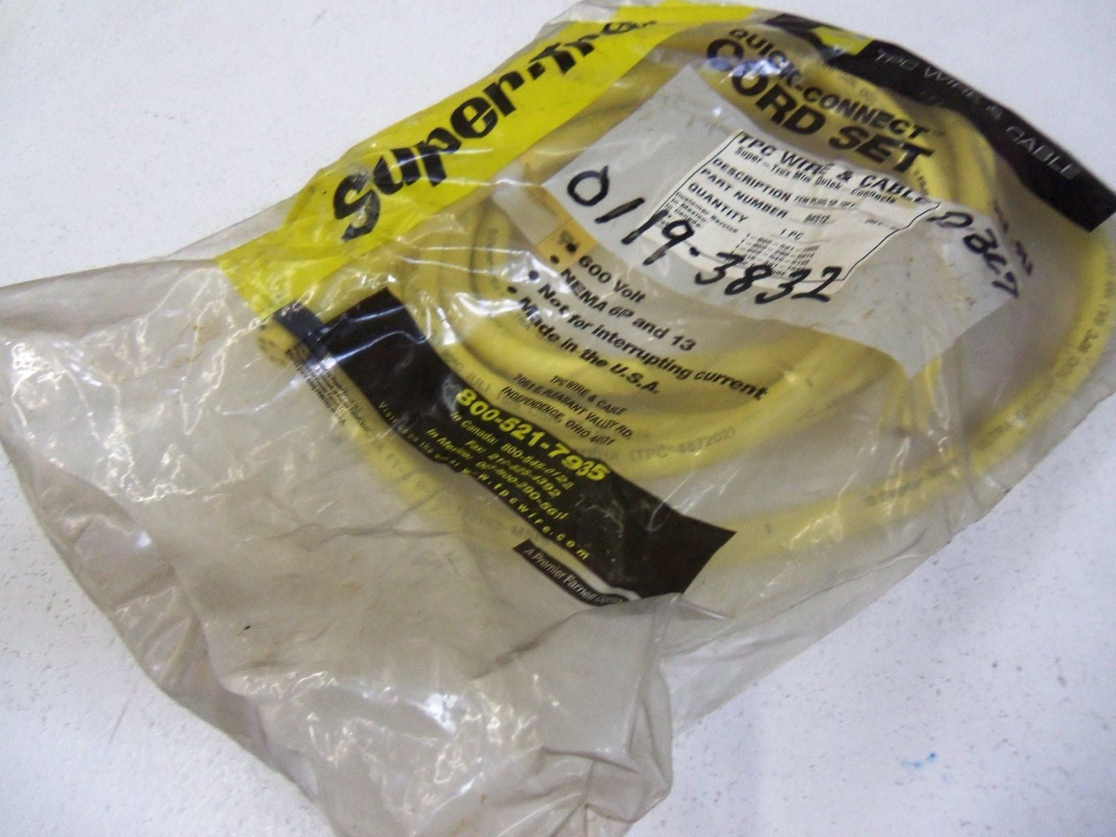 TPC WIRE & CABLE 84512 *NEW IN FACTORY BAG*
