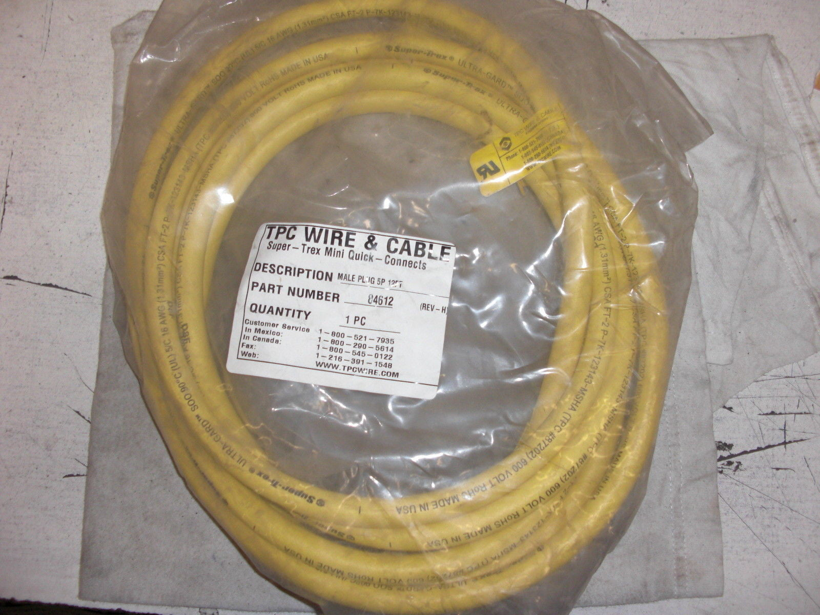 T.P.C. WIRE & CABLE 84612 *NEW*