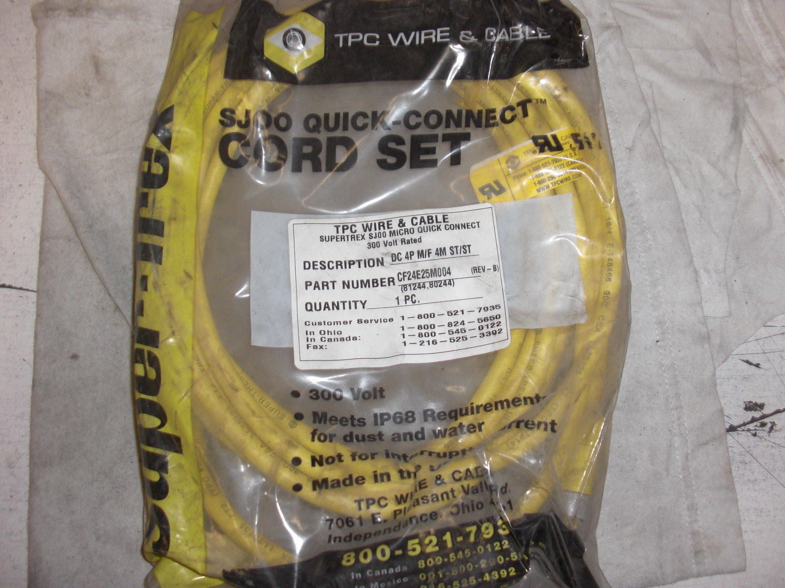 T.P.C. WIRE & CABLE CF24E25M004 *NEW*