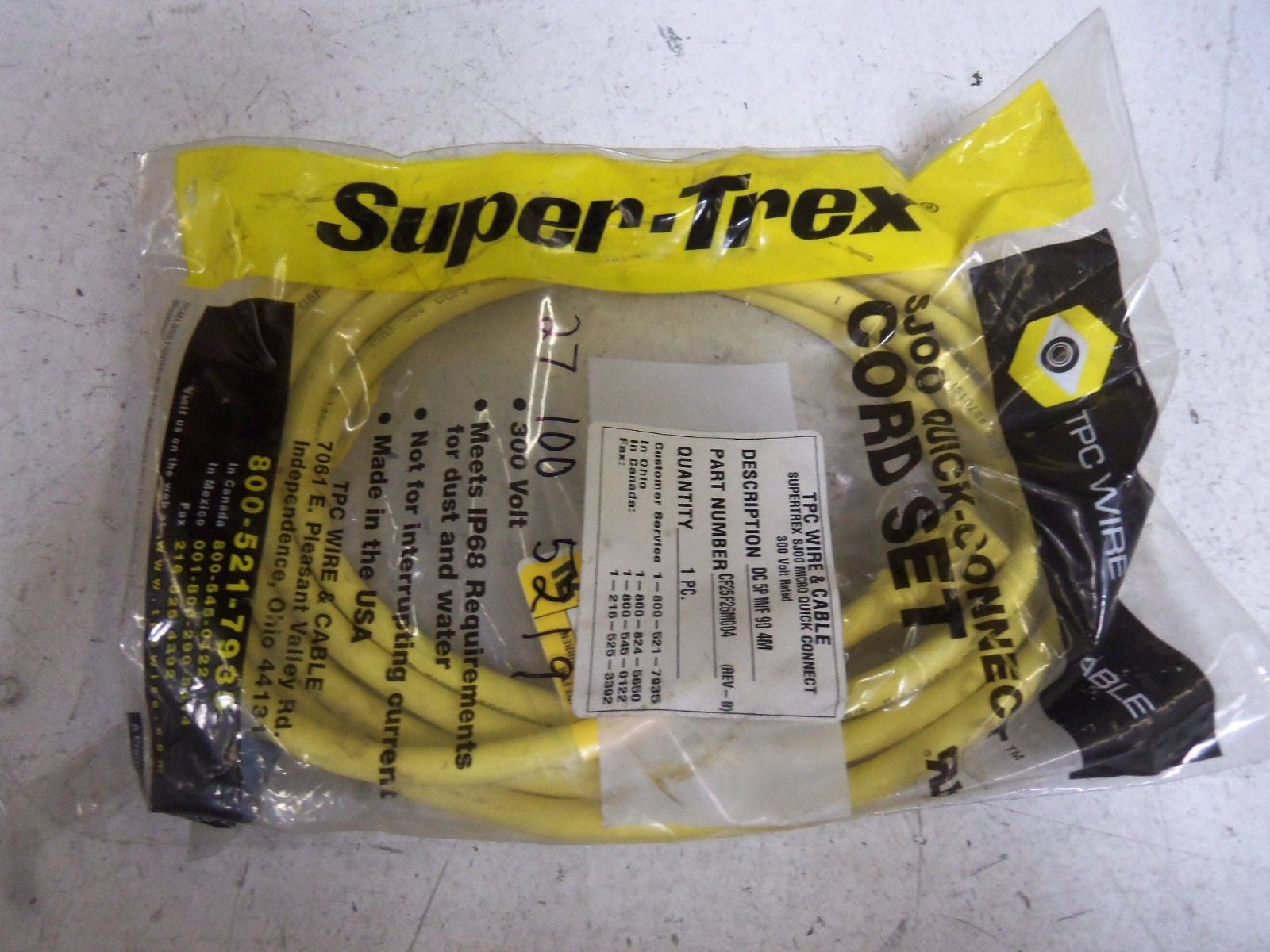 TPC WIRE & CABLE CF25F26M004 PLUG *NEW IN A FACTORY BAG*