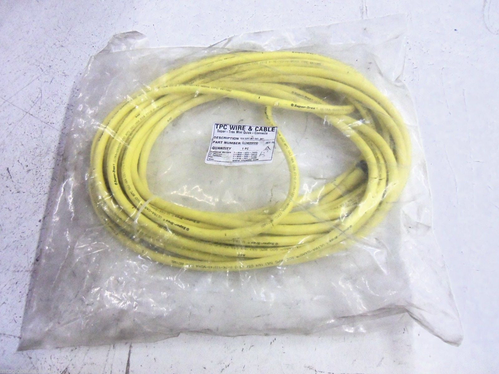 TPC WIRE & CABLE CL24E05F050 PLUG *NEW IN A FACTORY BAG*