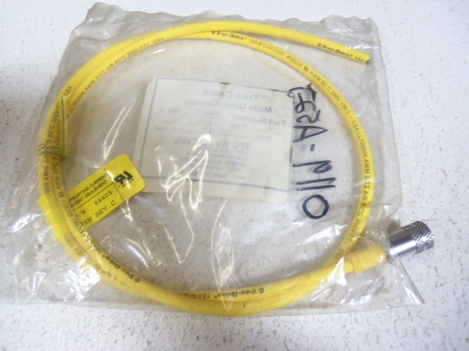 TPC WIRE & CABLE CONNECTOR 64403 *USED*
