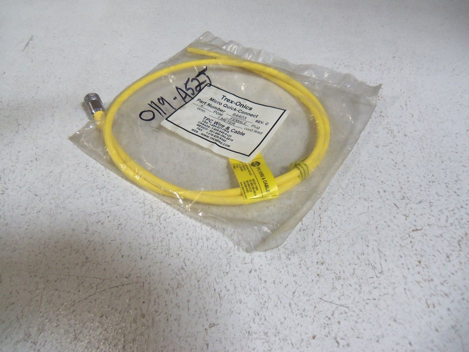 TPC WIRE & CABLE CONNECTOR 64403 *USED*